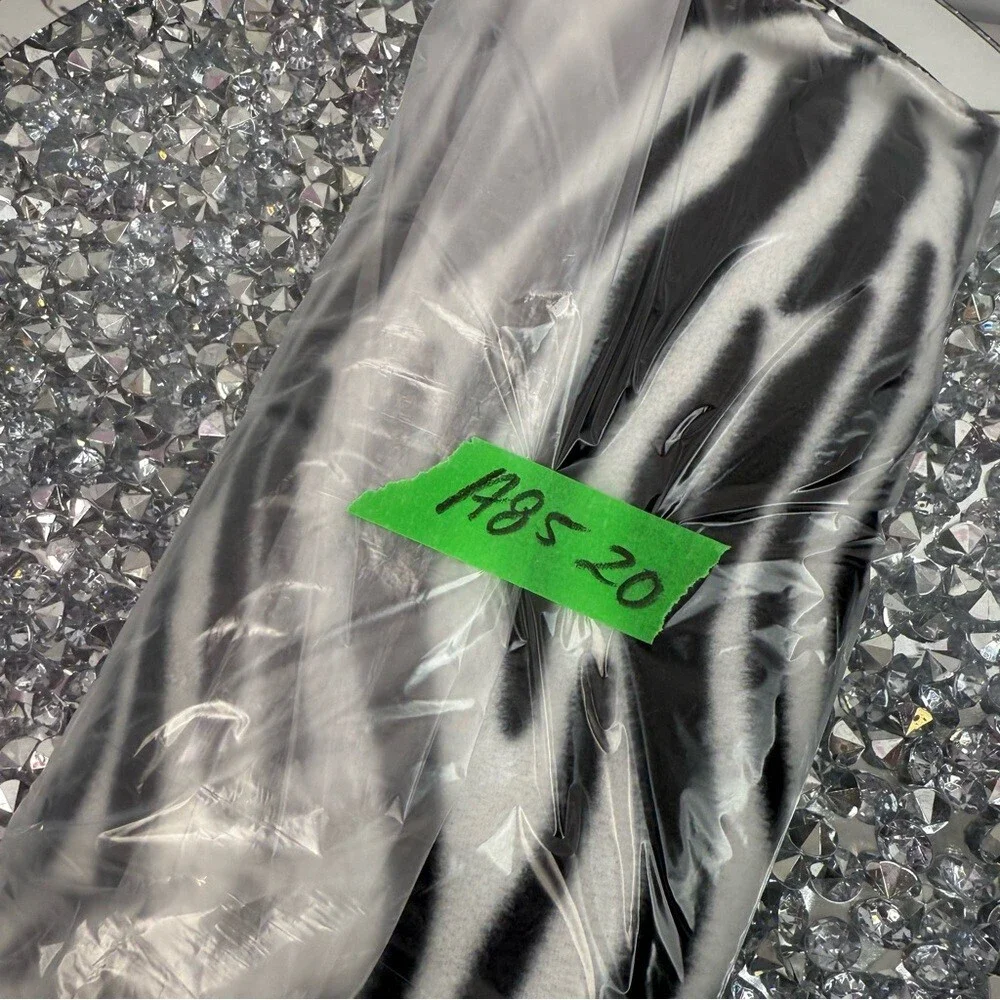 Scarf Zebra fleece soft tassles Y2K Print Black and White Scarf